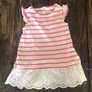 GAP pink striped dress